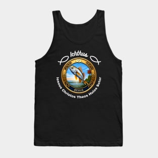 Ichthus Christian Symbol Tank Top